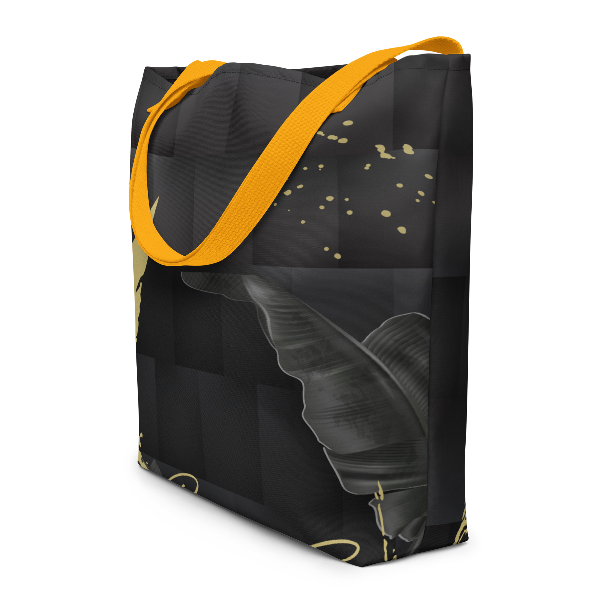 All-Over Print Large Tote Bag - Yellow