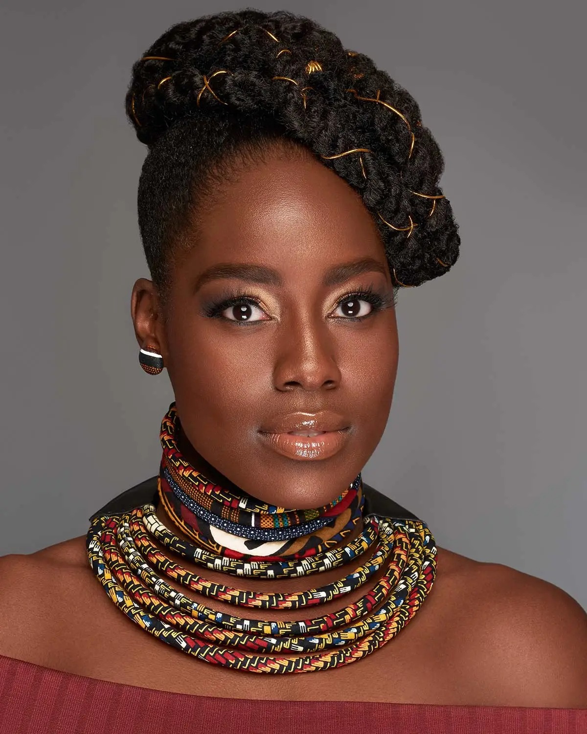 The Monarch Kente African Choker & Bib Necklace Set