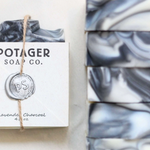 Lavender Charcoal Soap - Handmade with Organic Ingredients